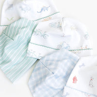 watercolor print pima cotton baby beanie hat