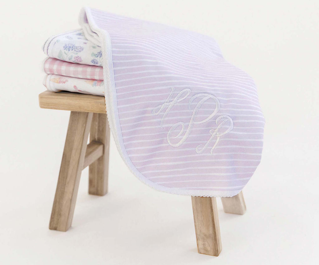 embroidered monogram pima cotton baby blanket