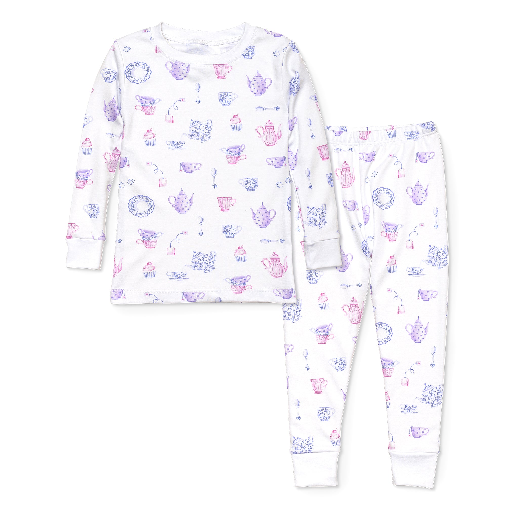 Tea Party Pajama Set I Lavender Bow