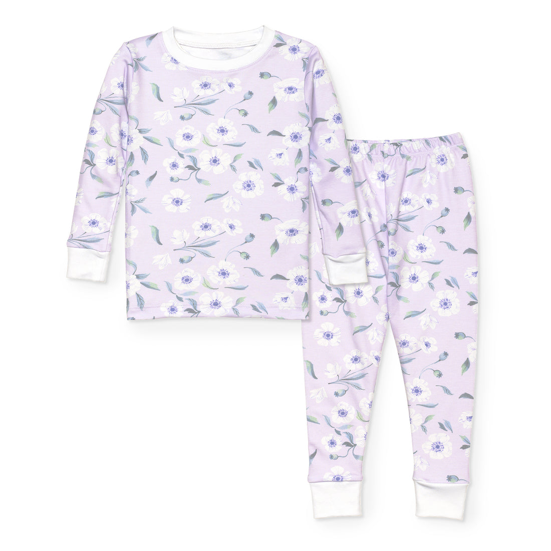 White Poppy Pajama Set